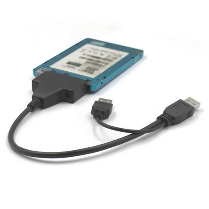 Adaptador cable Cable Sata Dual USB 3.0/2.0 para Disco Duro De 2,5"